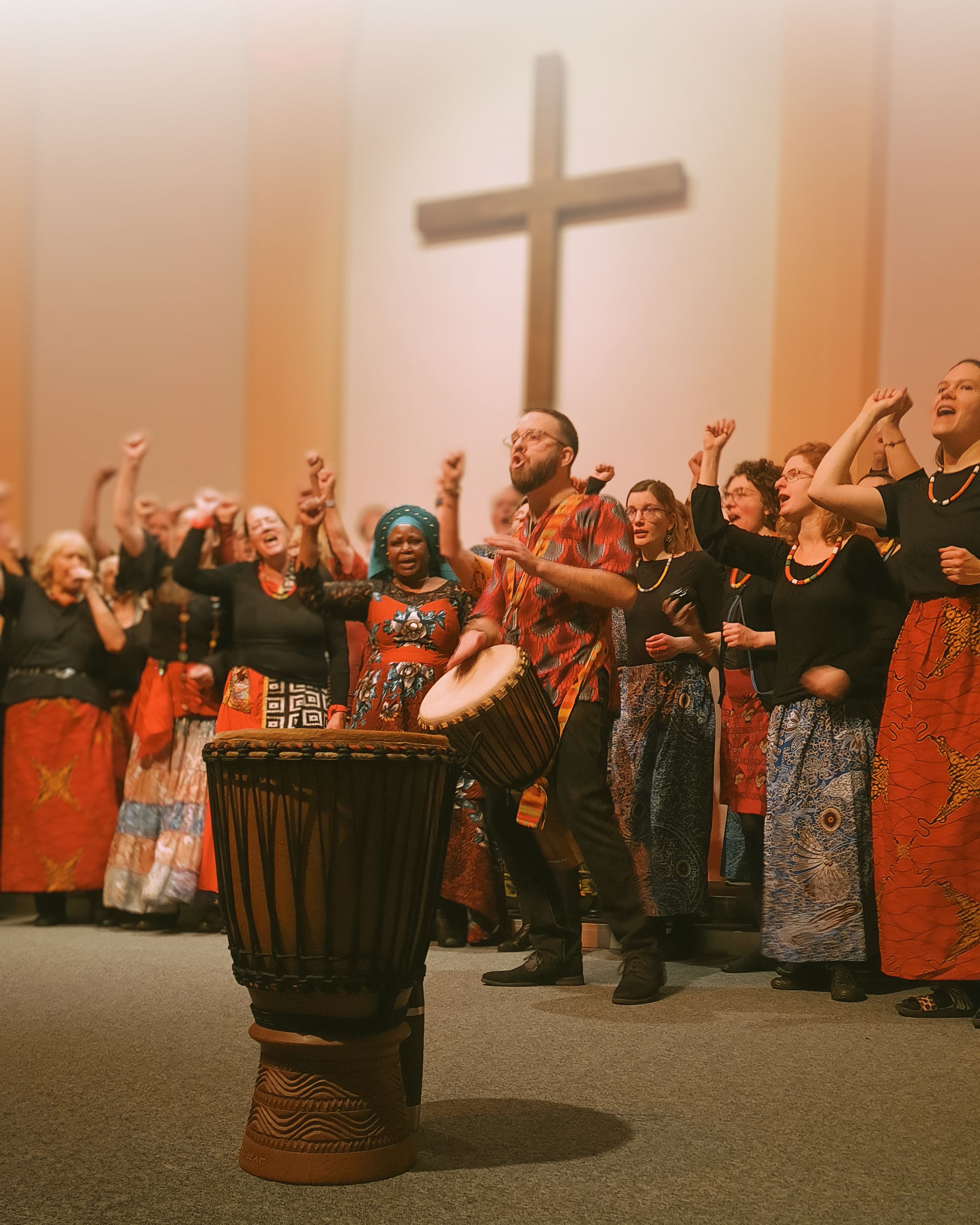 Der Afrika-Gospelchor Njabulo aus Osnabrück singt ein Gospelkonzert in der Christuskirche Osnabrück.