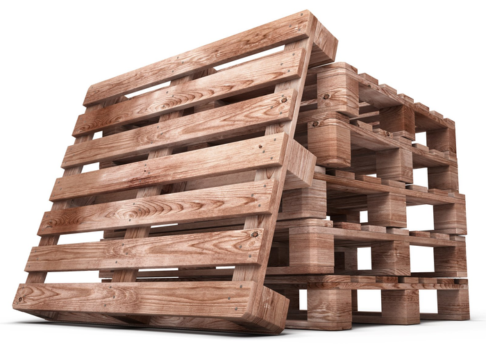 Stack of wooden pallets