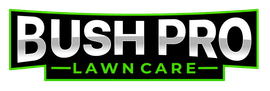 Bush pro lawn care logo on a white background