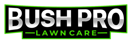 Bush pro lawn care logo on a white background