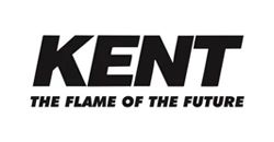 Kent is the flame of the future logo on a white background.