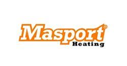 The masport heating logo is orange and black on a white background.