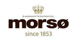 A logo for morso since 1853 with a crown on it.