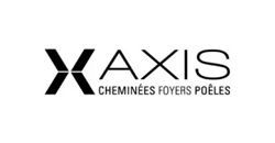 A black and white logo for a company called xaxis.