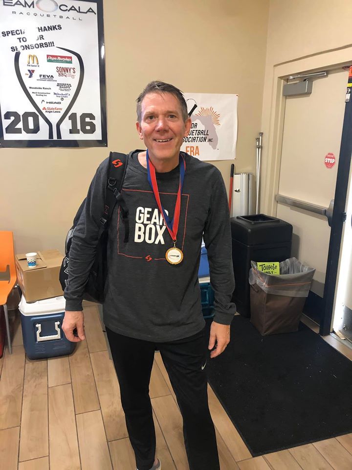 Men's 50+ Singles Champion, Scott Reid