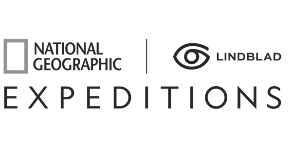 National Geographic Expeditions logo with Lindblad Expeditions eye symbol.