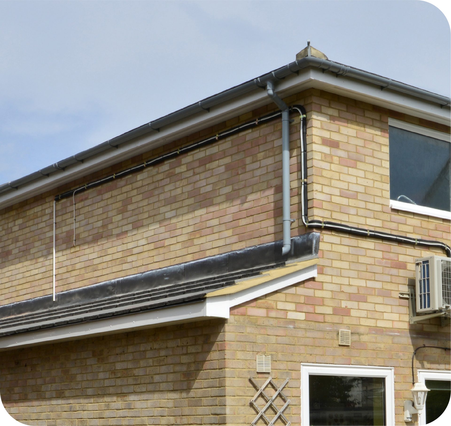 An attic with aluminum foil covering the ceiling