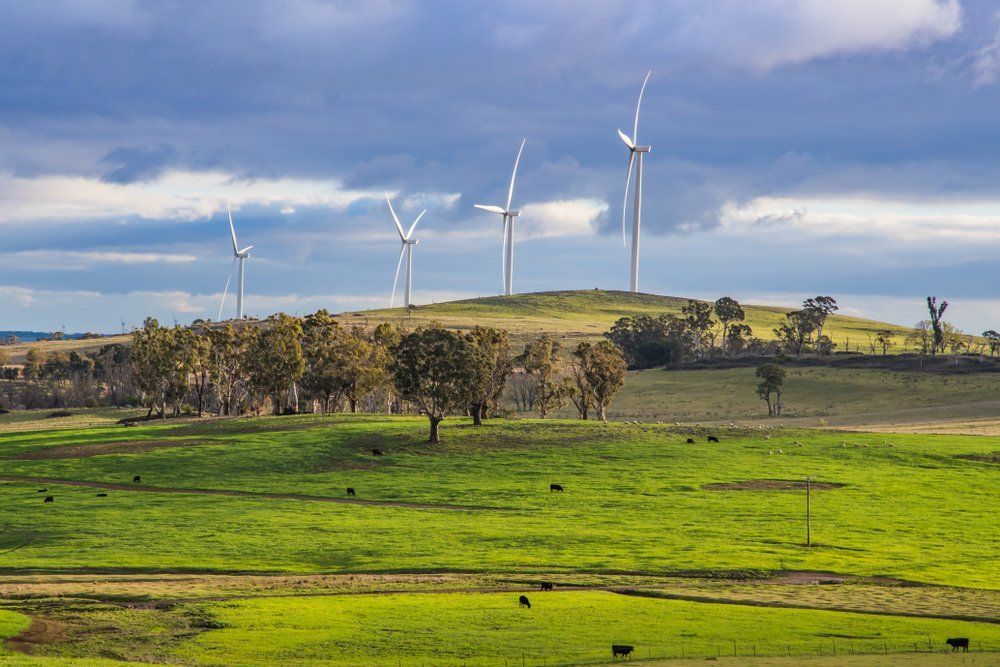 A Group of Wind Turbines Are Sitting on Top of A Grassy Hill — RC Civil in Armidale, NSW