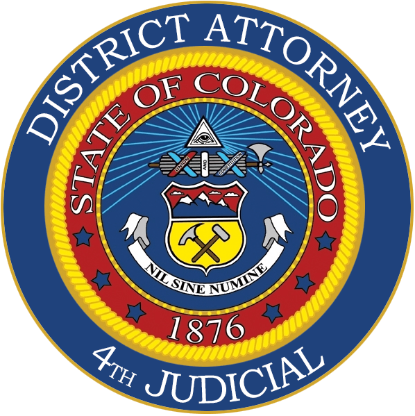 The seal of Colorado's 4th Judicial District Attorney's Office.