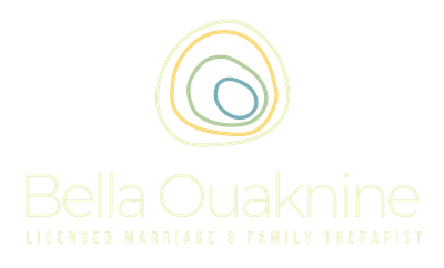 A logo for bella ouaknine licensed marriage and family therapist