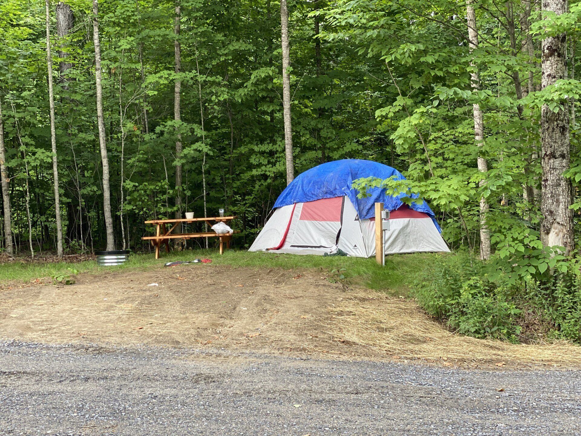 tent camping at maple brook campground in northeast kingdom of vermont