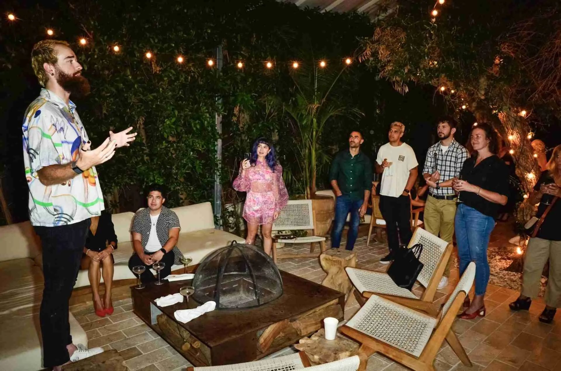 A photo of Chris Degenaars speaking at the AAF Los Angeles launch event in front of a crowd of people