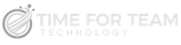 Time For Team Technology Logo in white.