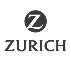 A black and white logo for zurich with a letter z in a circle.