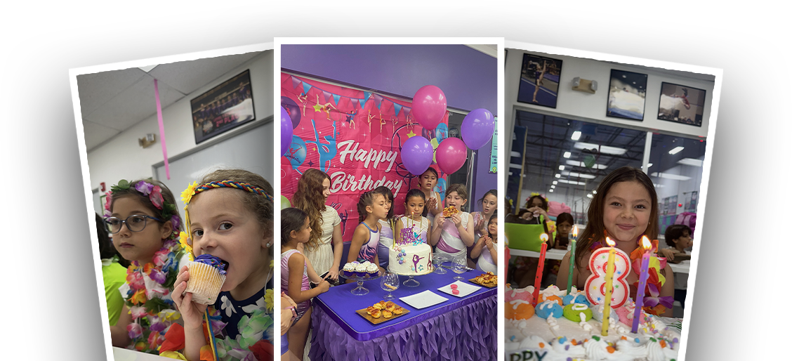 Un grupo de niños está sentado en una mesa en una fiesta de cumpleaños.