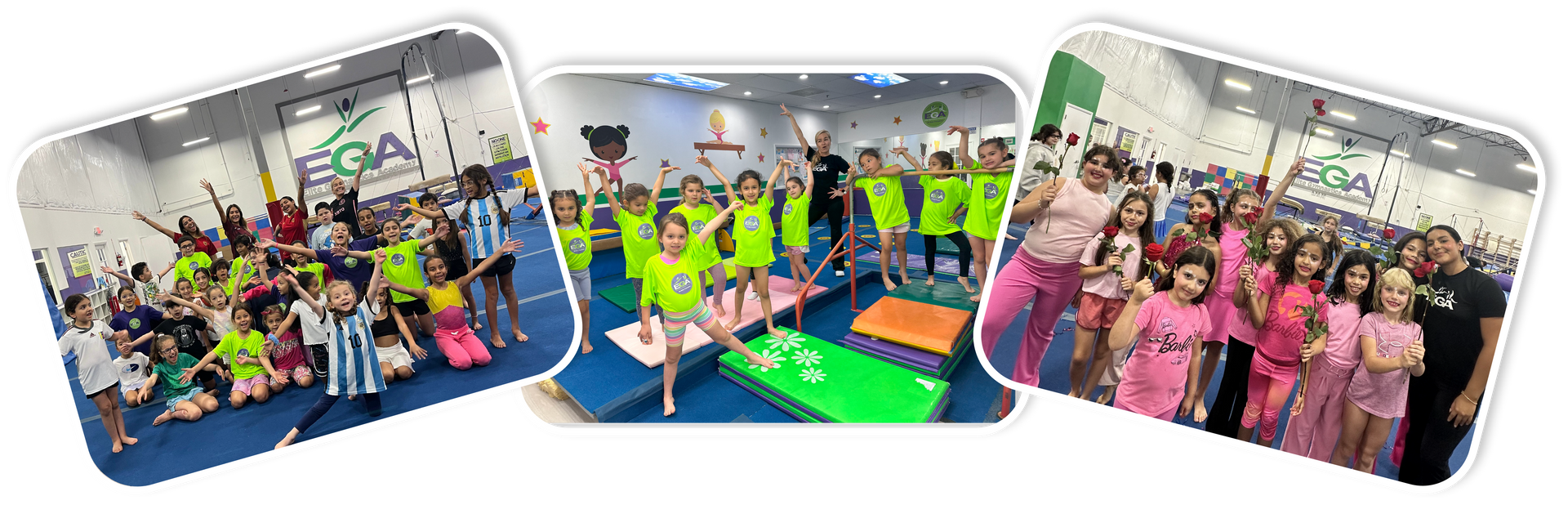 Un grupo de niños posa para una fotografía en un gimnasio.