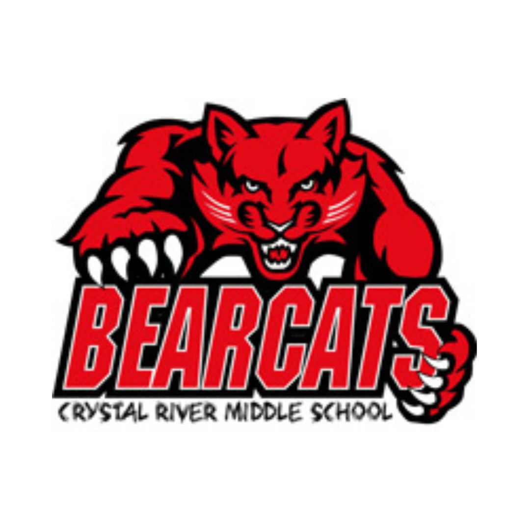 The bearcats logo for crystal river middle school