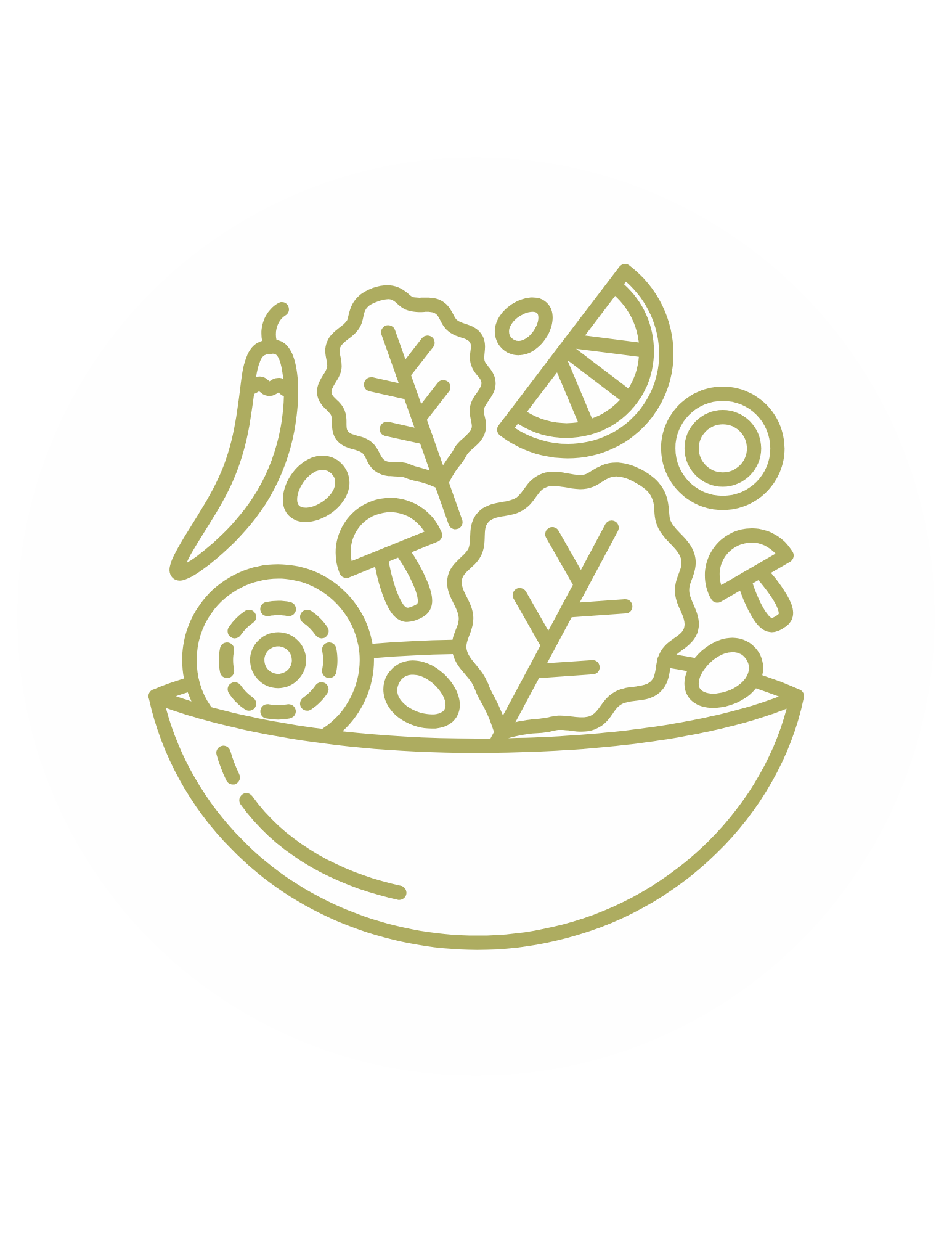 A green line drawing of a fried egg on a white background.