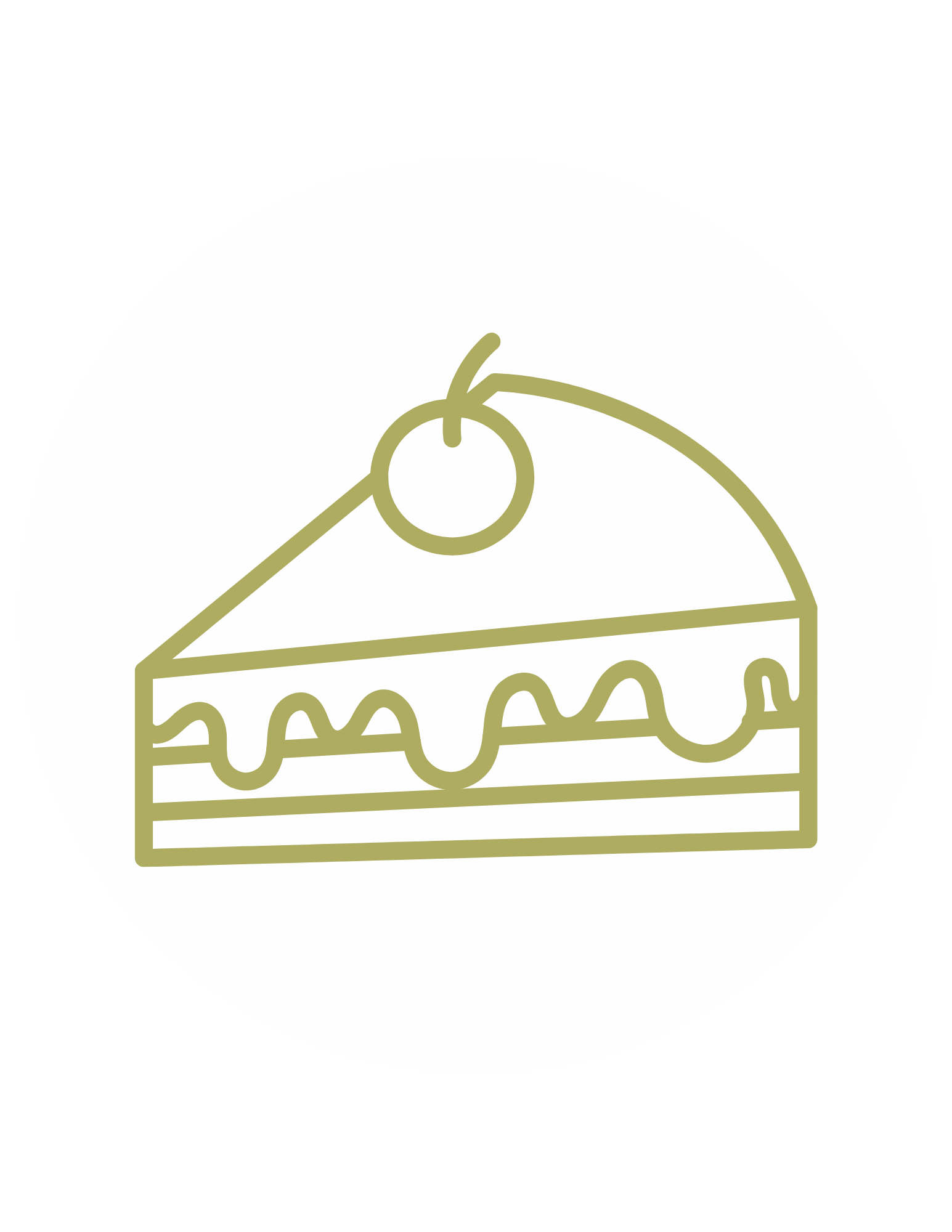 A slice of cake with a cherry on top.