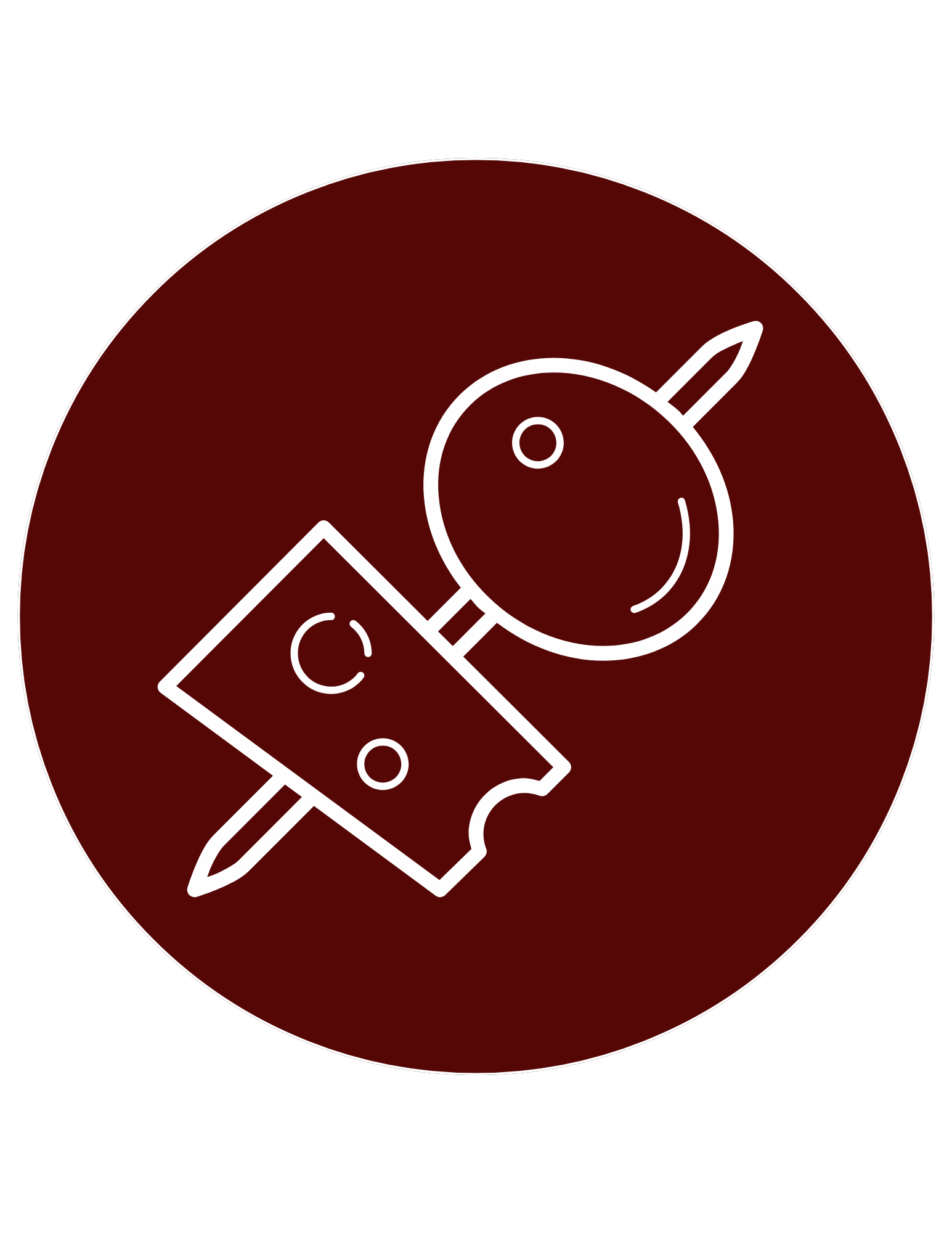 A cheese and olive skewer on a dark red background.