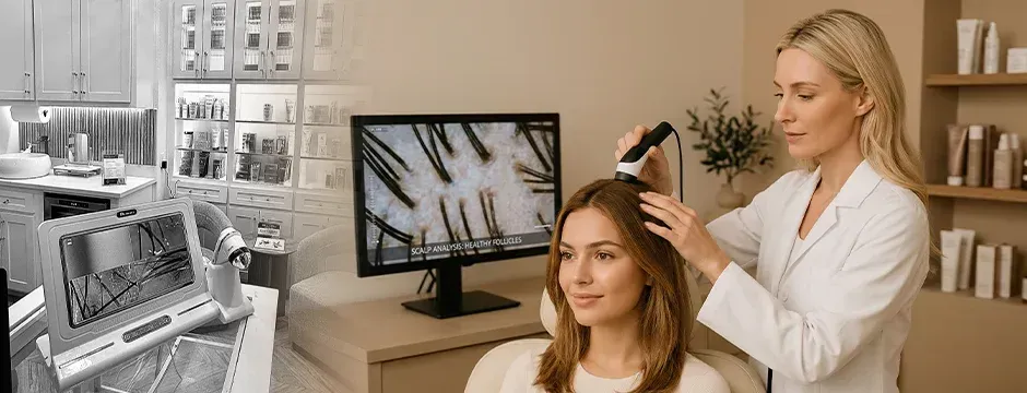 Microscopic scalp evaluation