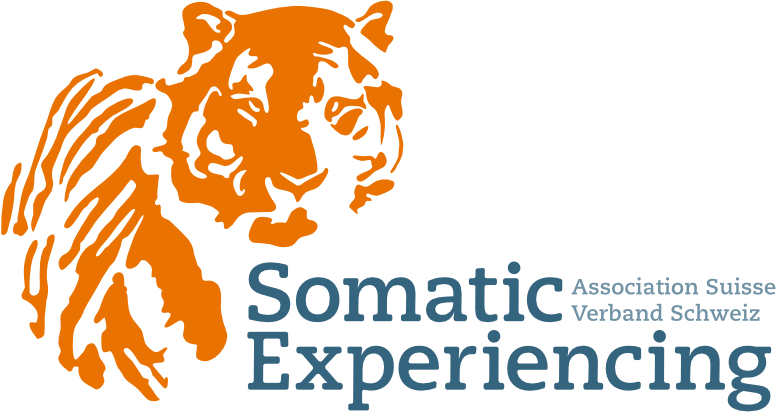 Orange tiger illustration above blue text