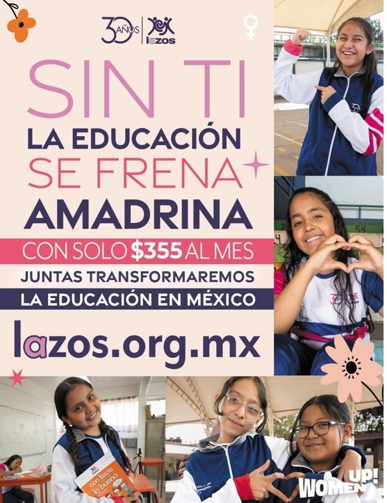 Anuncio: Niñas con uniforme escolar.