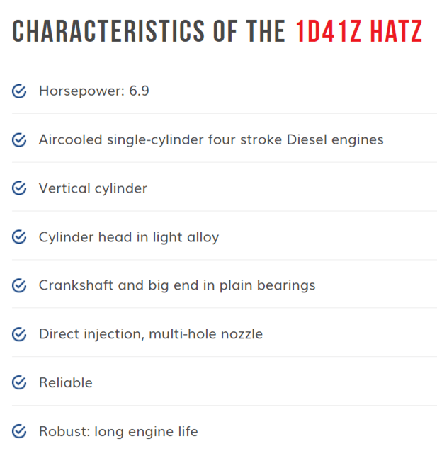 1D41Z HATZ Characteristics — Melbourne, VIC — Renseal