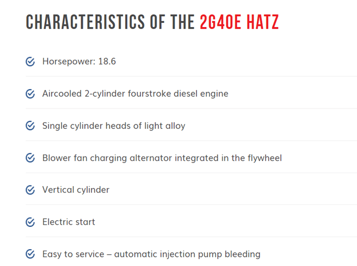 2G40E HATZ Characteristics — Melbourne, VIC — Renseal