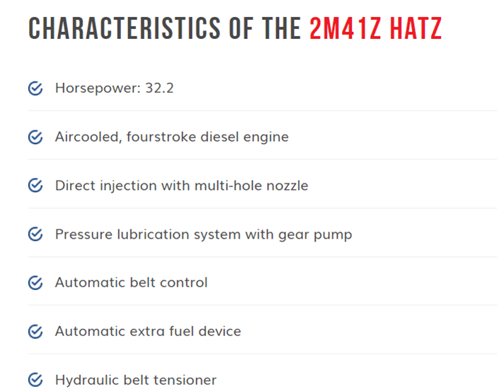 2M41Z HATZ Characteristics — Melbourne, VIC — Renseal