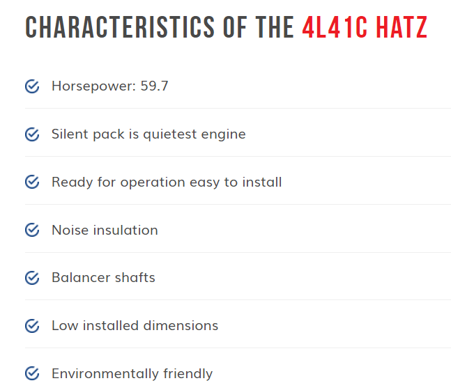 4L41C HATZ Characteristics — Melbourne, VIC — Renseal