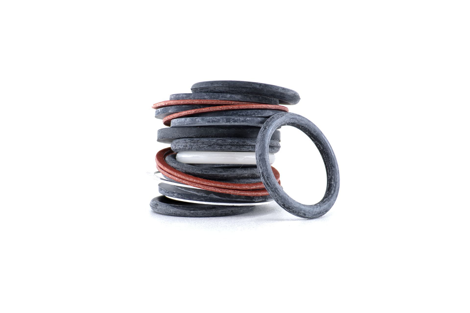 Various O-rings stacked.