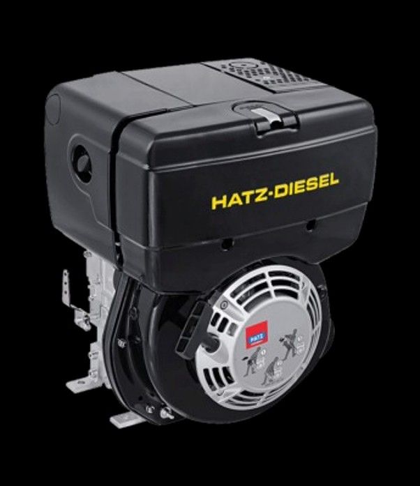 Diesel engine featuring the words HTZ Diesel prominently displayed on its surface.