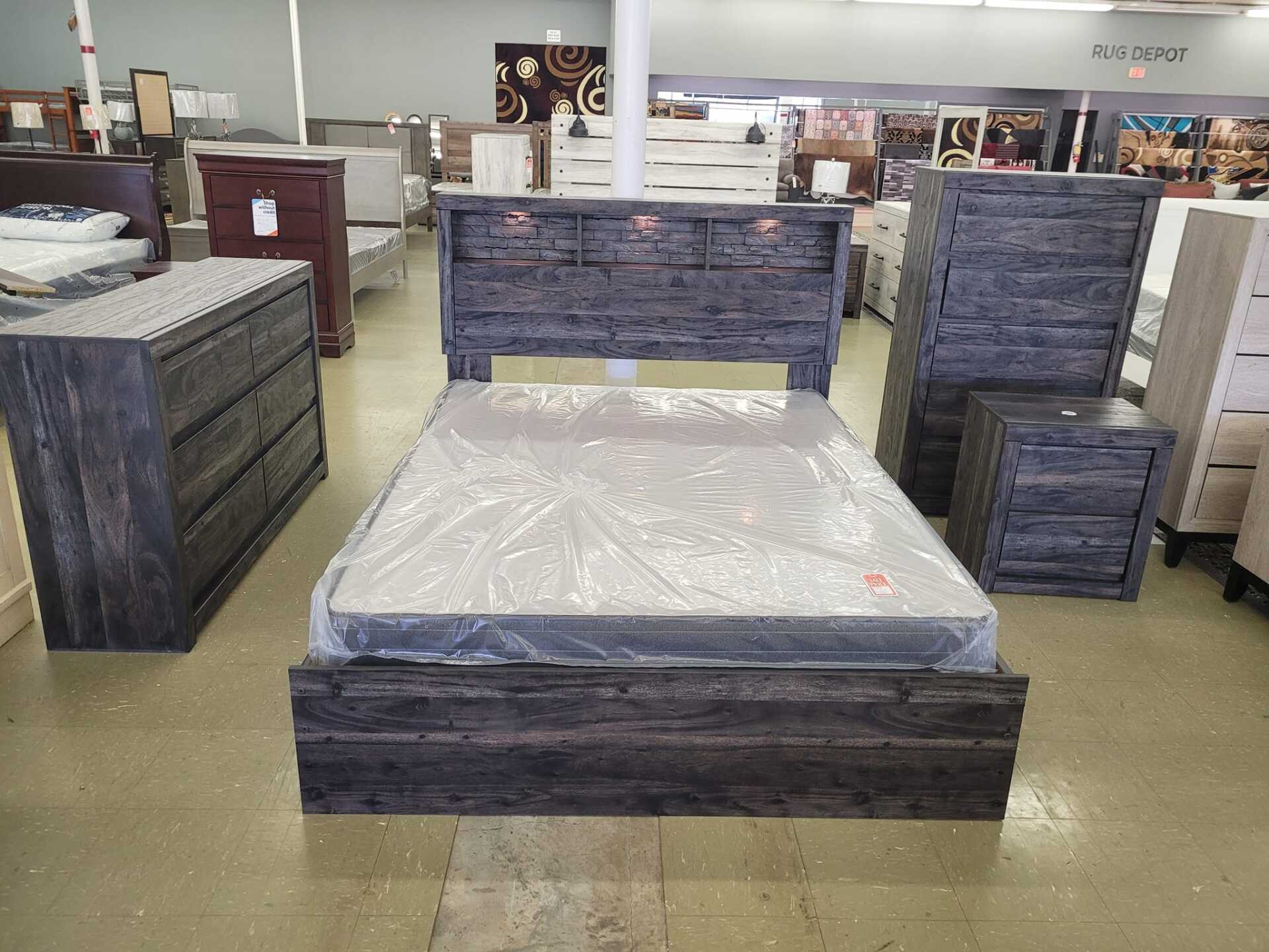 Queen size bed with lights | Eden, NC | Eden Mattress and Furniture