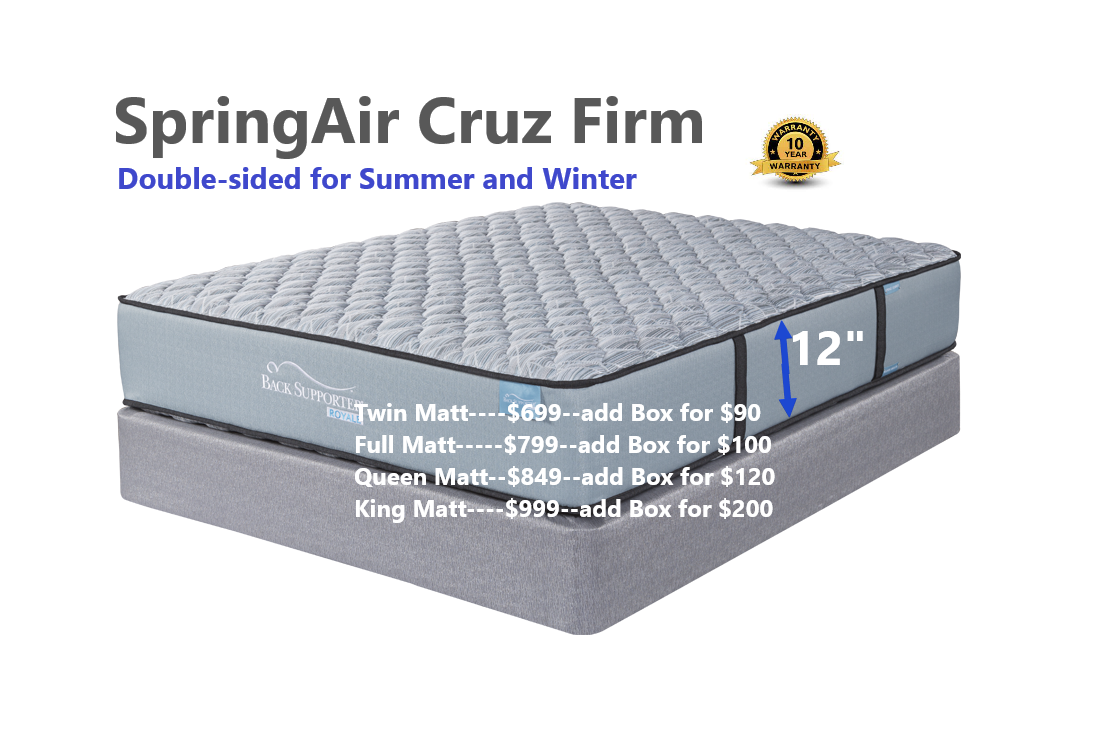 Spring Air Cruz Firm Mattress | double-sided