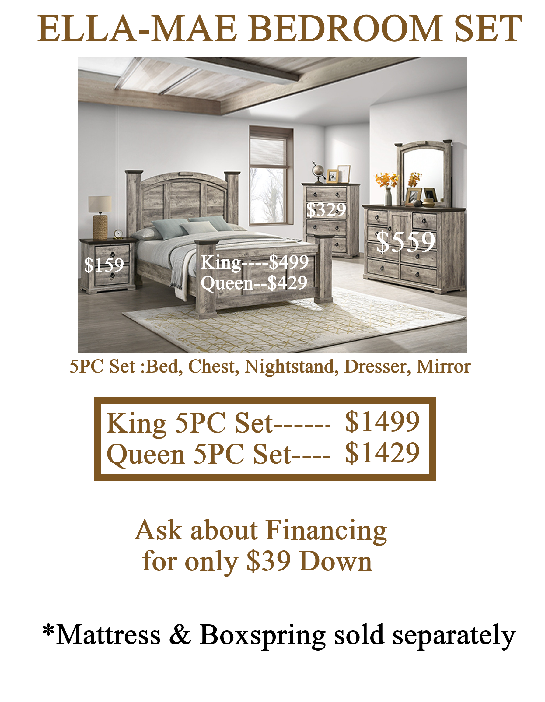 Ella-Mae Bedroom Set  | Eden, NC | Eden Mattress and Furniture