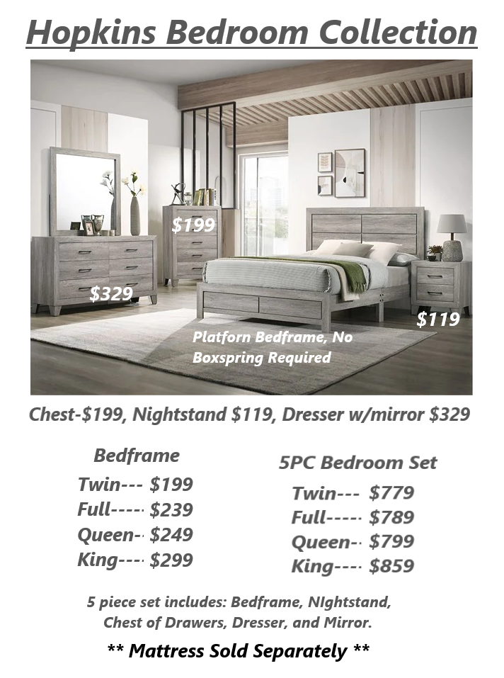 Crown Mark Hopkins Platform Bedroom Set | Lifestyle | Eden, NC | Eden Mattress and Furniture