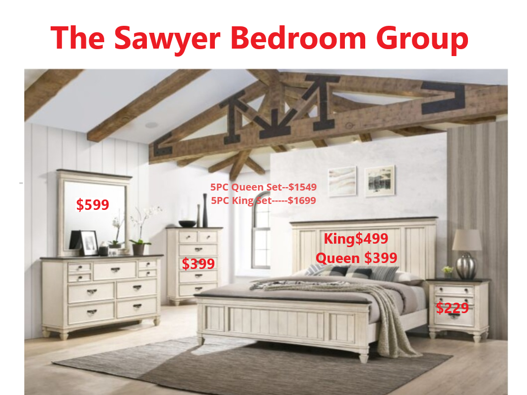 Modern Farmhouse Bedroom Set | Sawyer Crown Mark | Eden, NC | Eden Mattress and Furniture