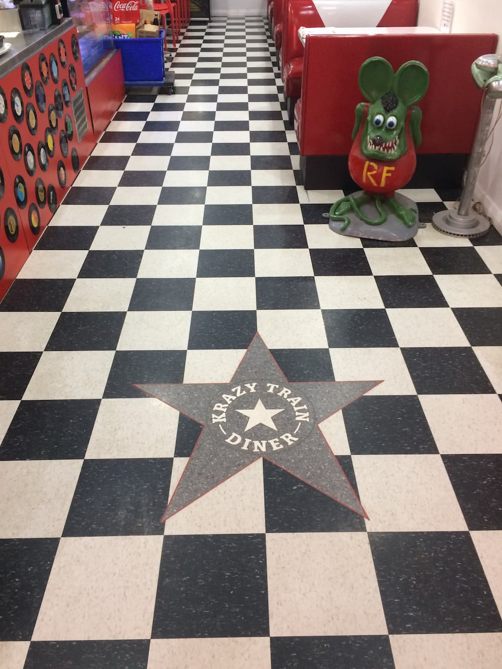 Black and White Diner Floor  - Custom Design Flooring in Alice Springs, NT
