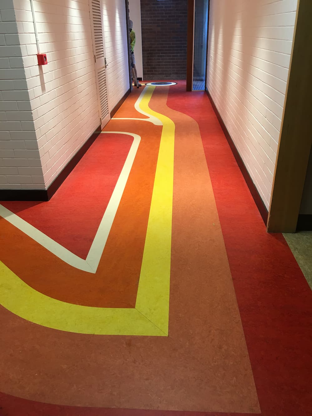 Red and Yellow Striped Flooring - Custom Design Flooring in Alice Springs, NT