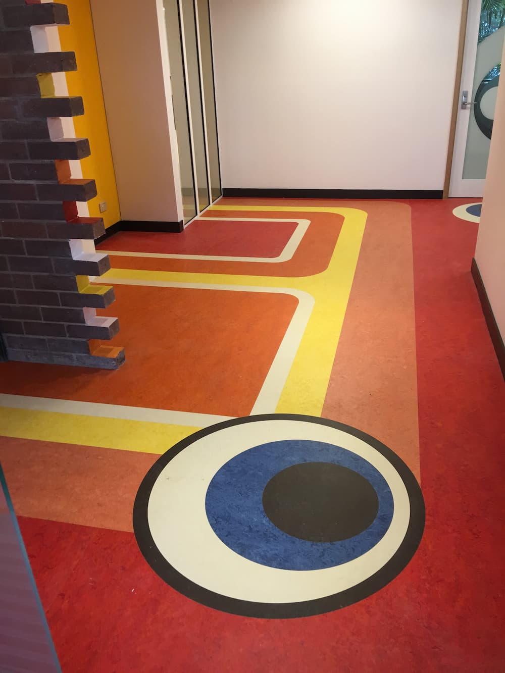 Red Carpet With Eye Shapes - Custom Design Flooring in Alice Springs, NT