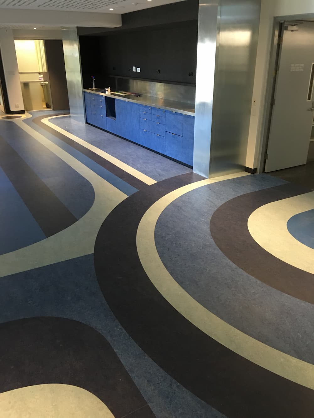 Blue And Black Patterned Carpet  - Custom Design Flooring in Alice Springs, NT
