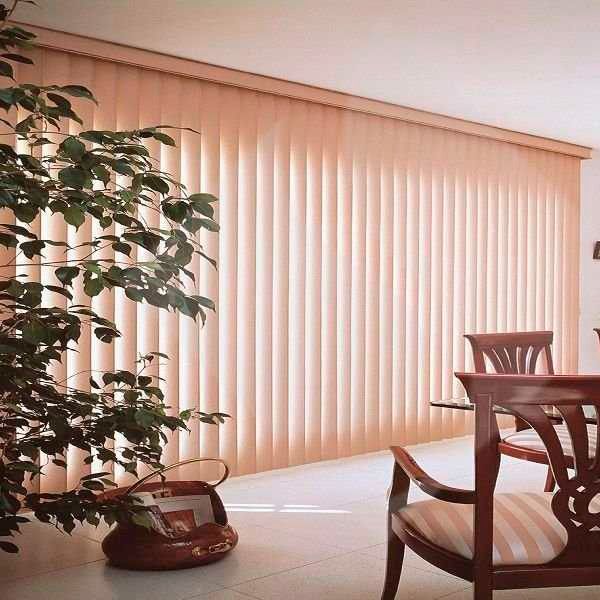Persianas verticais, de tecido ou PVC