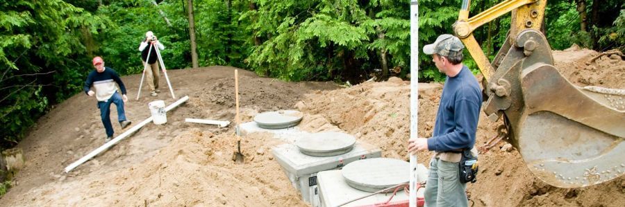 Excavation in a garden - we can help you with you residential excavation works