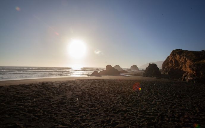 The beach at Howard Creek Ranch