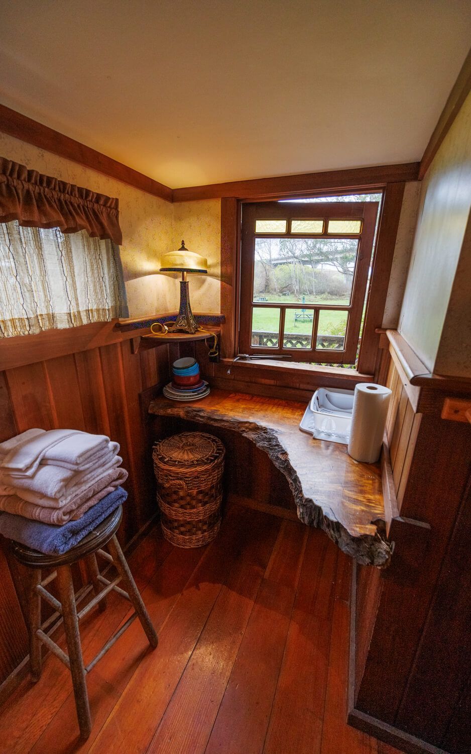 The Beach House Cabin getaway at the Howard Creek Ranch on the Mendocino Coast.