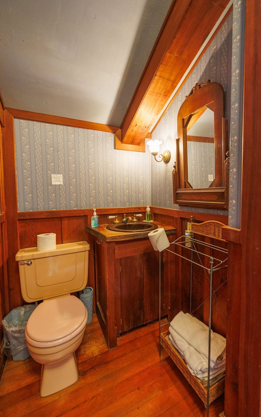 The Blue Balcony Room getaway at the Howard Creek Ranch on the Mendocino Coast.