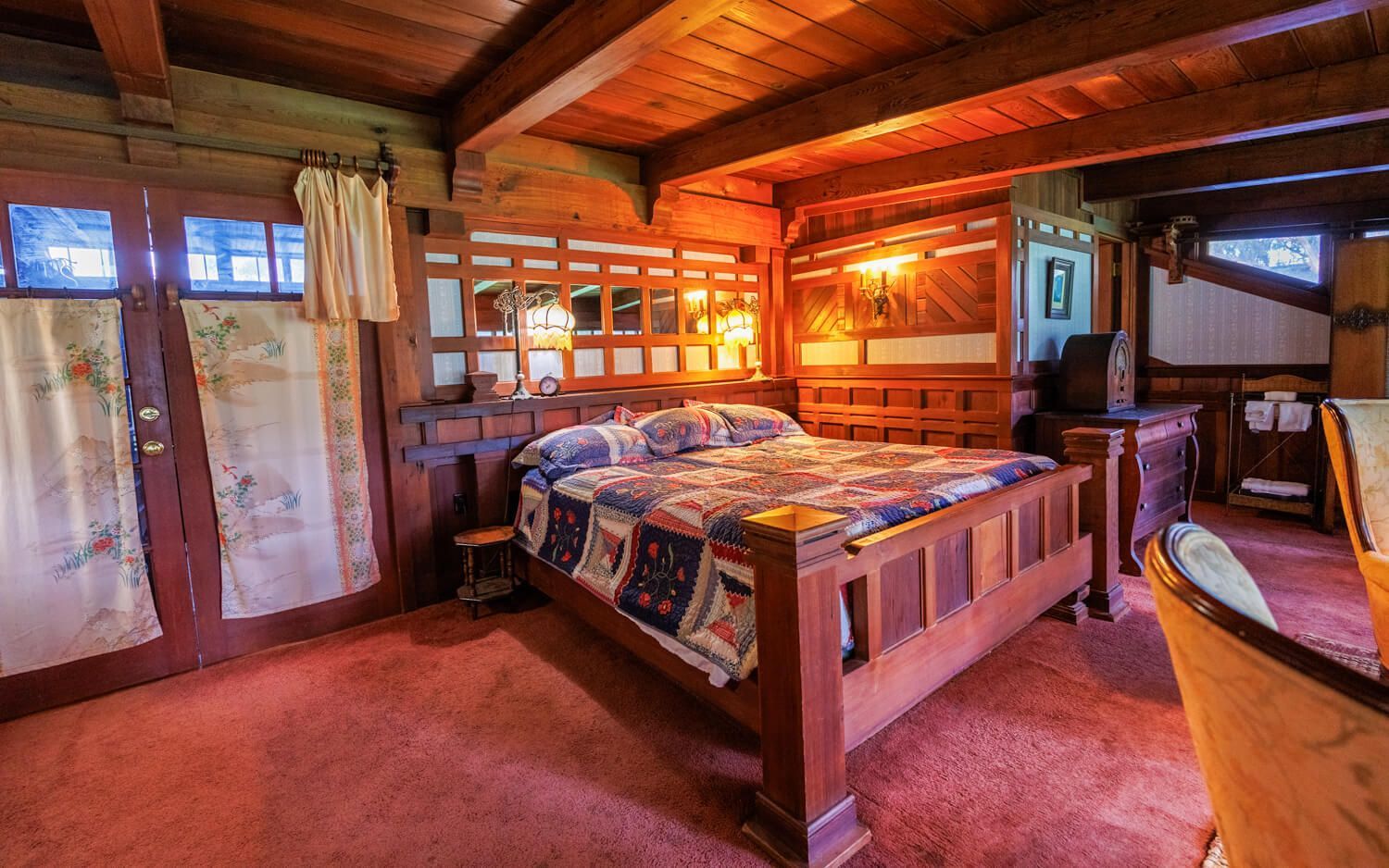 The Captain's Quarters getaway at the Howard Creek Ranch on the Mendocino Coast.