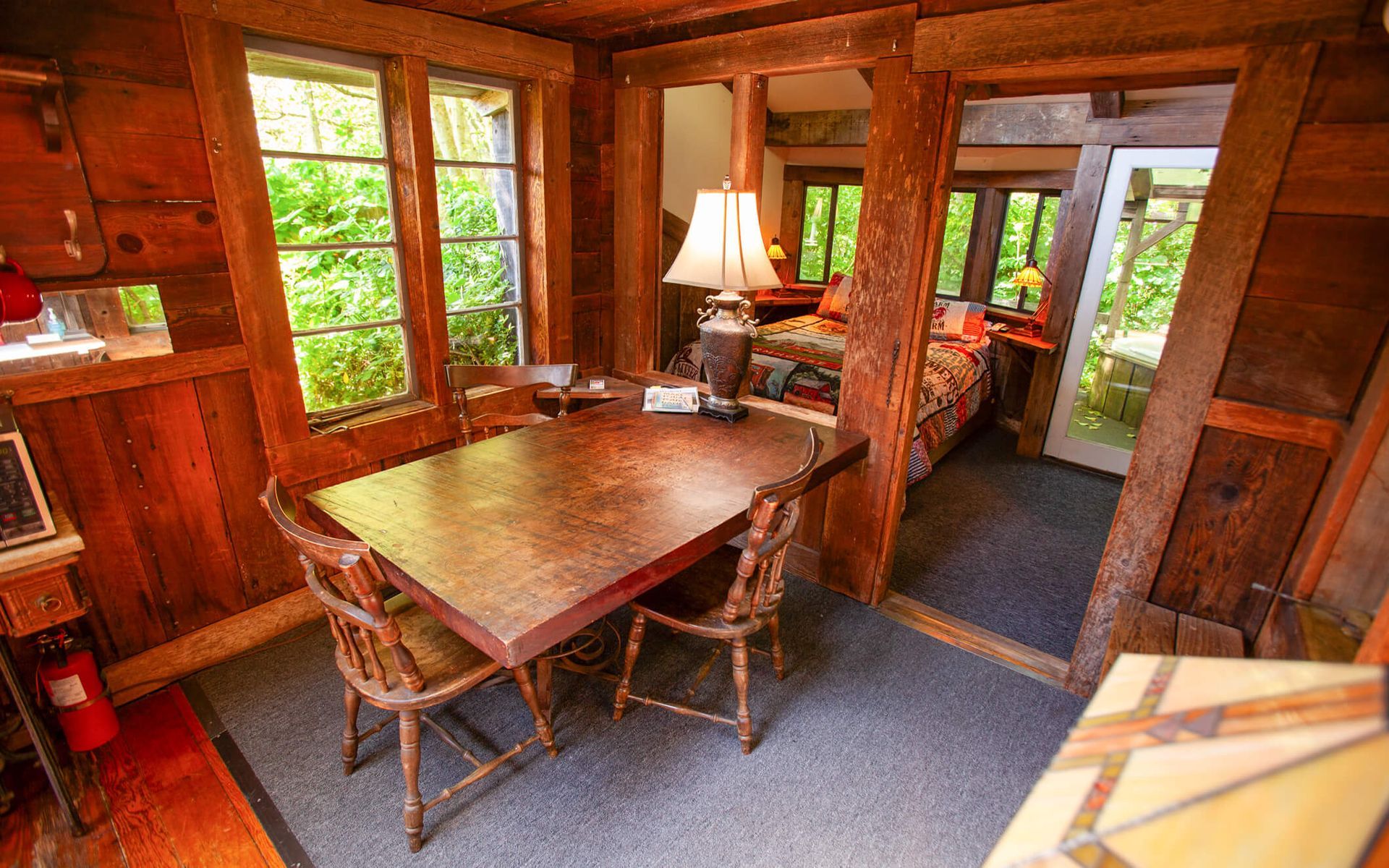 The Meadow Cabin getaway at the Howard Creek Ranch on the Mendocino Coast.