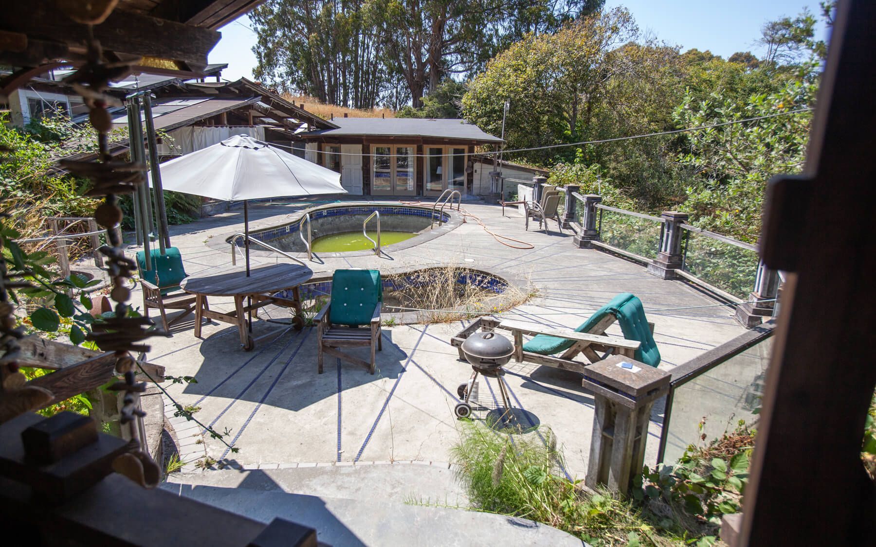 The Octagonal Cabin getaway at the Howard Creek Ranch on the Mendocino Coast.
